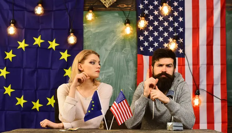 FLAG, EUROPEAN UNION, AMERICA, STAR, CIRCLE