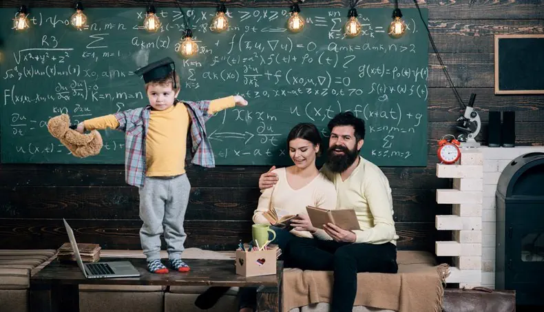 TEDDY BEAR, PARENTS, BEARD, ALARM, MICROSCOPE
