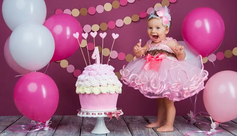 QUATRE, TUTU, ENFANT, ROSE, BALLON