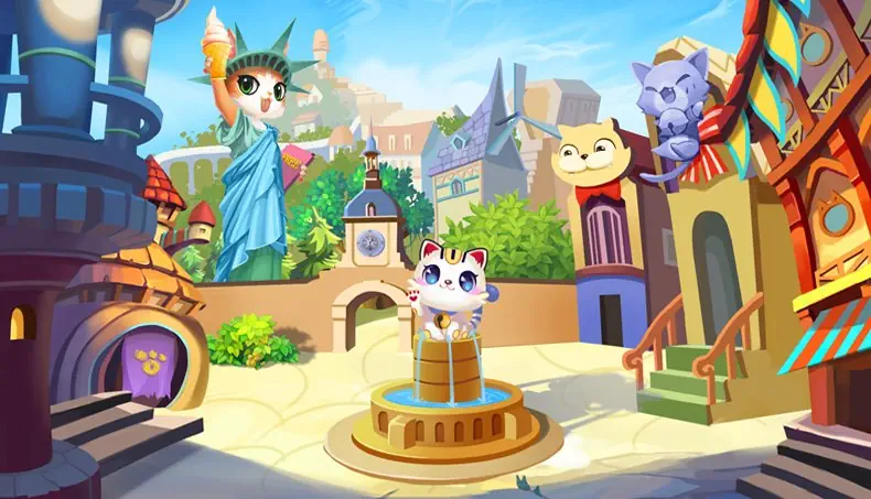 FOUNTAIN, WATER JET, ICE CREAM, PLAZA, DOORWAY