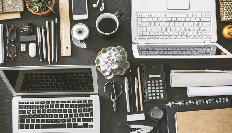SUCCULENT, CALCULATOR, STAPLER, SCOTCH, HEADPHONES