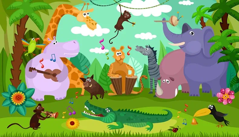 ZEBRA, CROCODILE, BOAR, HIPPO, RHINO