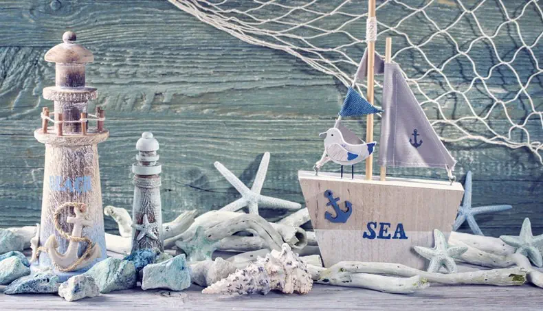 MAST, LIGHTHOUSE, SAIL, ANCHOR, SEASHELL