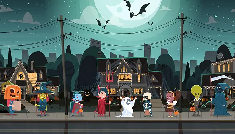HALLOWEEN, BAT, DEVIL, GHOST, ALIEN