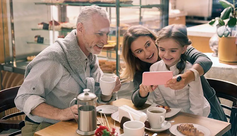 FRENCH PRESS, BREAKFAST, CROISSANT, SLEEVE, GRANDFATHER
