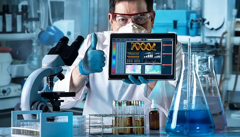 LABORATORY, DNA, MICROSCOPE, LIQUID, TEST-TUBE