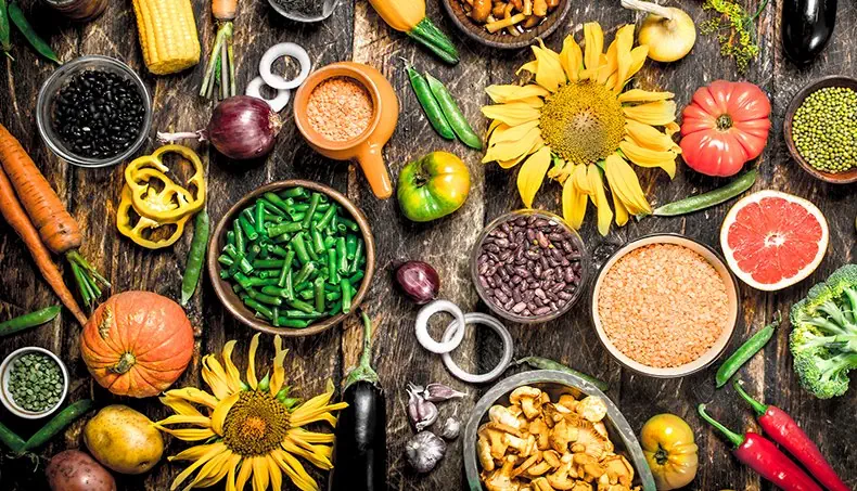 SUNFLOWER, BEANS, GRAPEFRUIT, CORN, PEAS