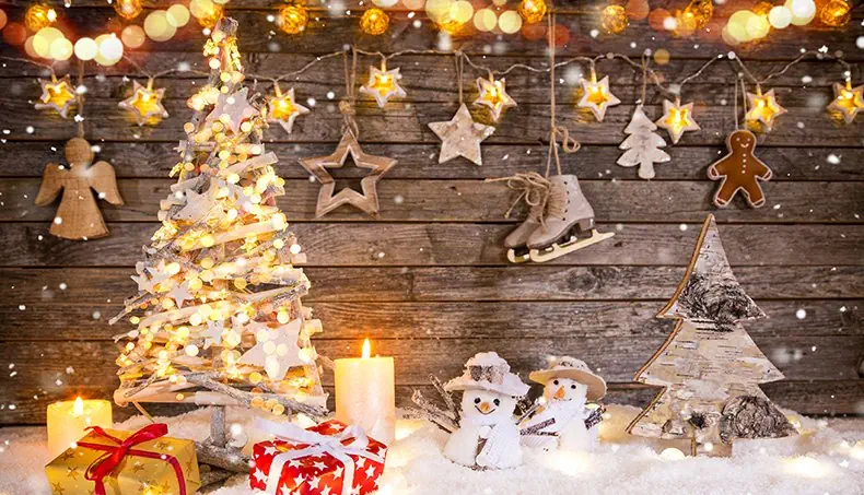 BONECO DE NEVE, ANJO, PATINS, ÁRVORE DE ANO NOVO, GRINALDA