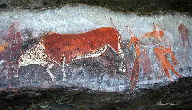 DESSIN, BŒUF, HUMAIN, GALET, TÊTE