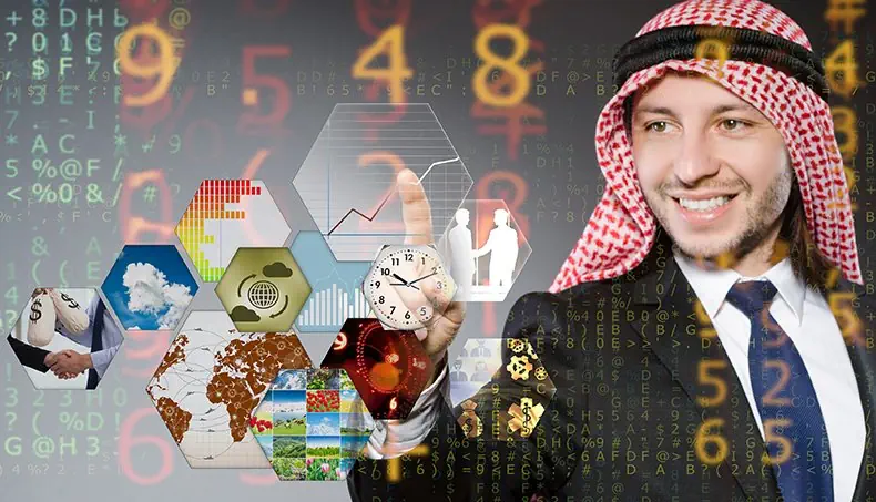 ARABISK MAN, SIFFROR, PENGAR, AVTAL, DIAGRAM