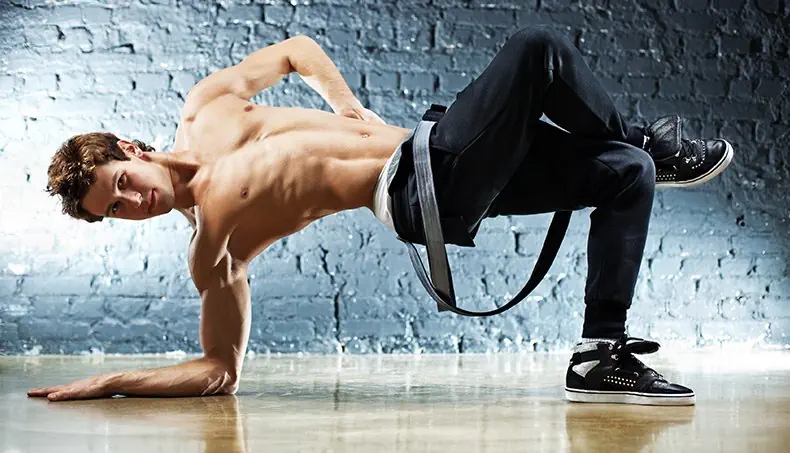 DANSEUR, TRONC, BREAKDANCE, BICEPS, ÉPAULE