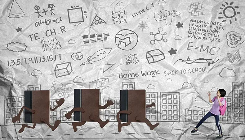 DEVOIR À LA MAISON, ÉLÈVE, FUSÉE, PLANÈTE, ALPHABET