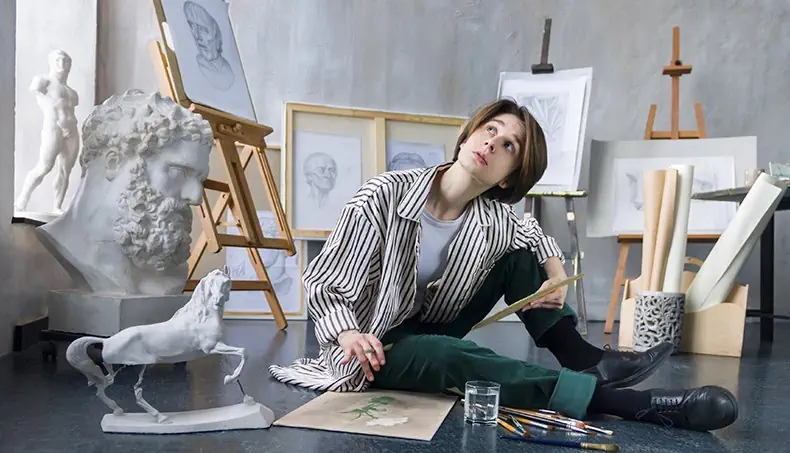 EASEL, HORSE, ARTIST, INSPIRATION, SKETCH