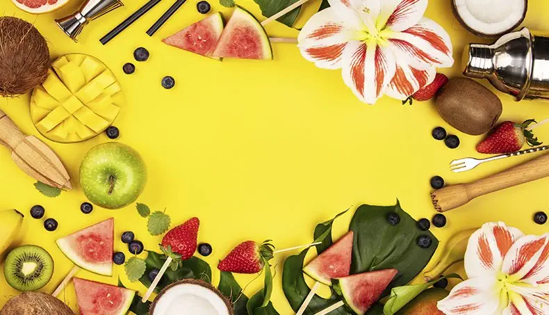 COCONUT, MANGO, KIWI, STRAWBERRY, SQUEEZER