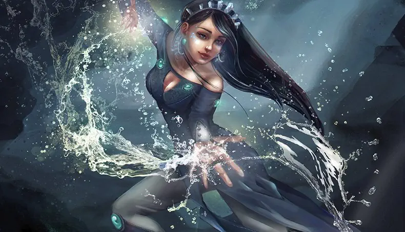 SPLASH, HAIR, WATER, DROP, PALM