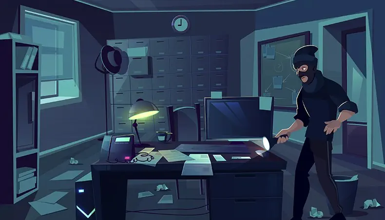 BALACLAVA, THIEF, PHONE, EXIT, MONITOR