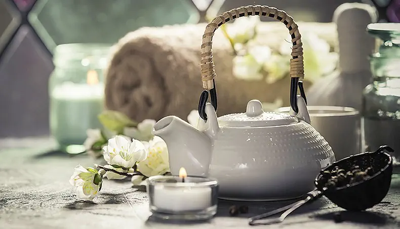 SPOUT, TEAPOT, LID, CANDLE, STRAINER