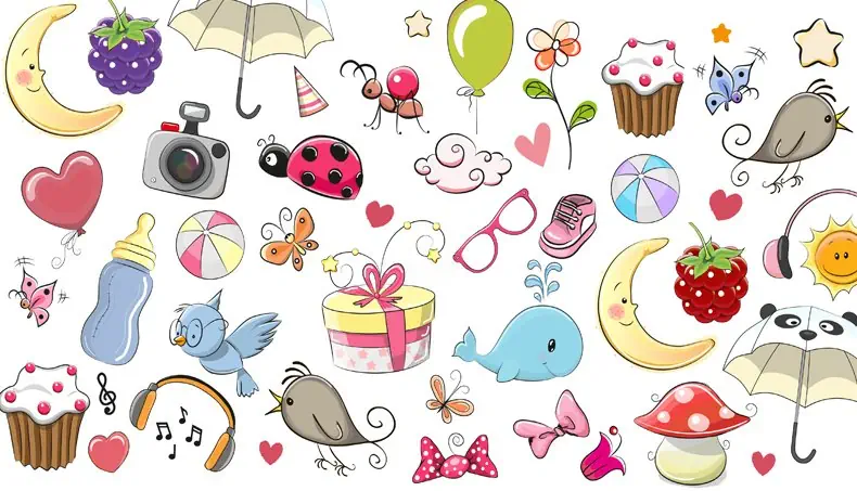 BALL, HEADPHONES, CRESCENT, LADYBUG, WHALE