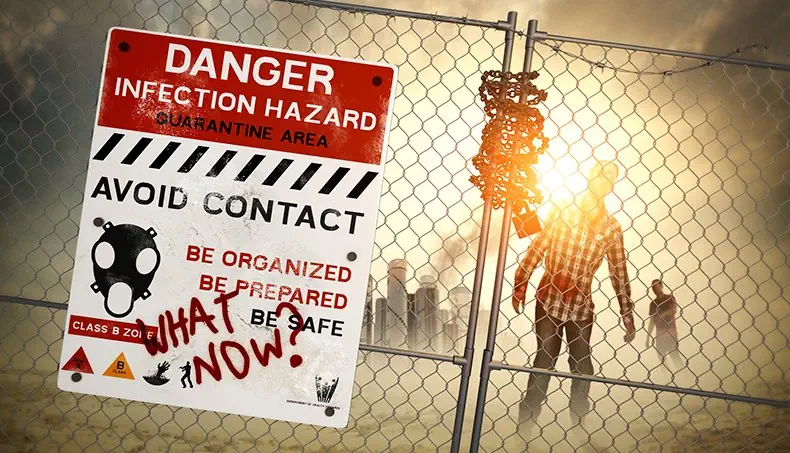 ZOMBI, MILJOONAKAUPUNKI, KYSYMYS, VAARA, KETJU