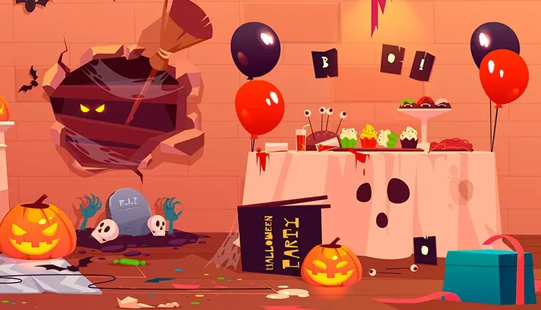 SKULL, SWEETS, HOLE, PUMPKIN, HEADSTONE