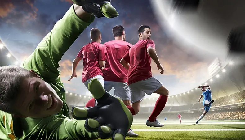 FOOTBALL, BUT, BALLON, JOUEURS, STADE