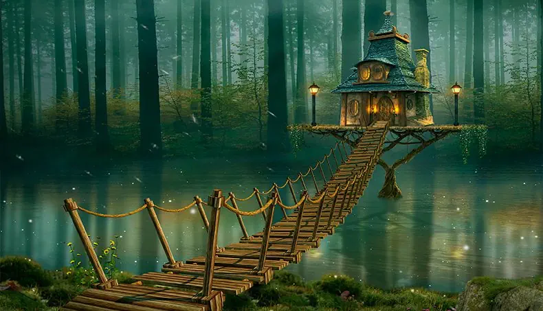 FOG, FIREFLY, FOREST, LAKE, SHADOW