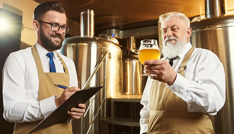 DEGUSTAÇÃO, PRANCHETA, AVENTAL, CERVEJEIRO, CERVEJARIA