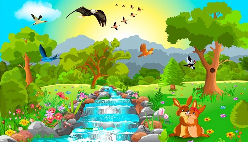 WOODPECKER, CASCADE, EAGLE, KNOTHOLE, PARROT