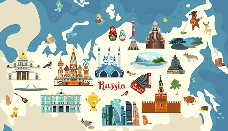 RUSSLAND, FUCHS, SAMOWAR, NIXE, MATRJOSCHKA