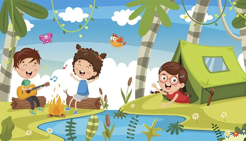 LIANA, CAMPFIRE, REED, LAKE, SONG