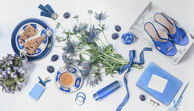 RIBBON, BLUE, SLINGBACKS, EARRINGS, PIE