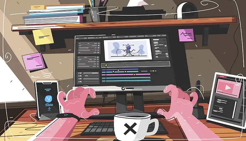 ANIMATION, STICKER, SHELF, KEYBOARD, MONITOR