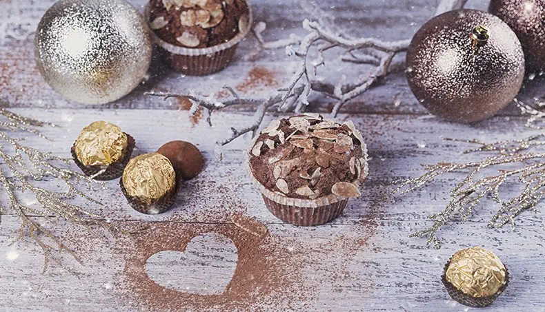 BAUBLE, CANDIES, COCOA, FOIL, CUPCAKE