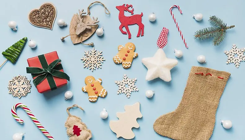 HEART, GINGERBREAD, BURLAP, CANDY CANE, SNOWFLAKE