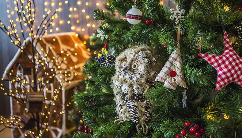 OWL, SNOWFLAKE, CONE, STAR, NEW YEAR TREE