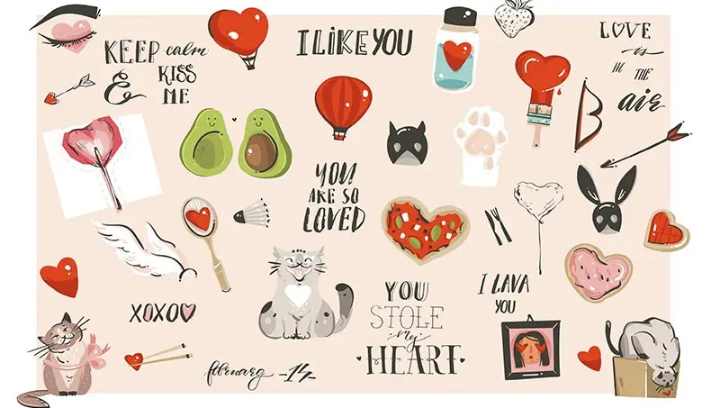 ARROW, CAT, LOLLIPOP, PIZZA, PAW