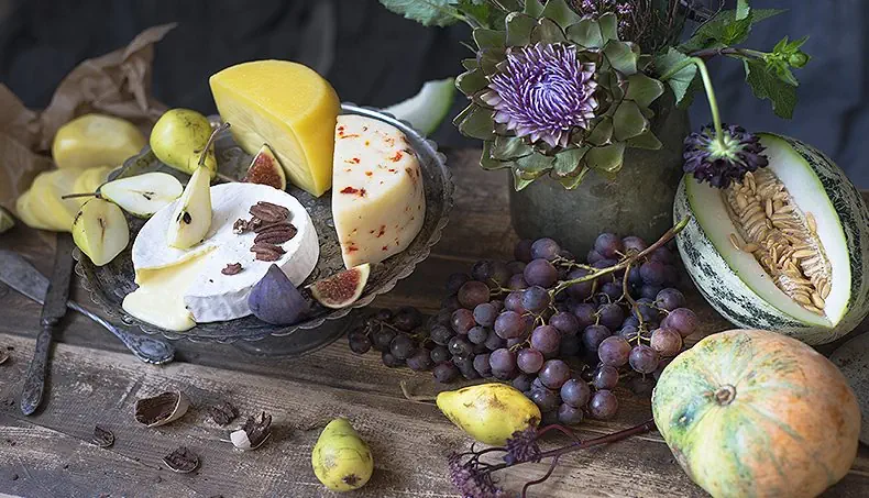 PROTEA, MELONE, ZUCCA, PERA, FORMAGGIO