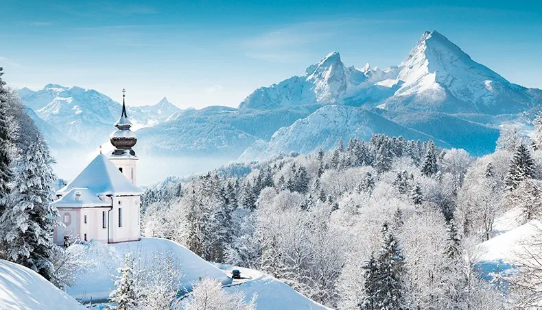 WINTER, CHAPEL, PEAK, FOREST, SPIRE