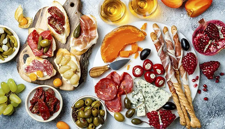 КАПЕРСЫ, ОЛИВКИ, МИМОЛЕТ, НОЖ, ГРАНАТ
