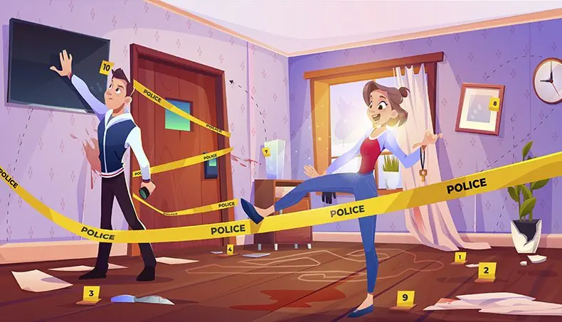 EVIDENCE, BLOOD, OUTLINE, KEY, DOOR