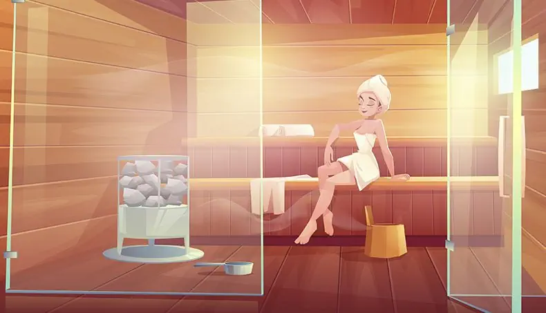 SAUNA, LADLE, , , TOWEL
