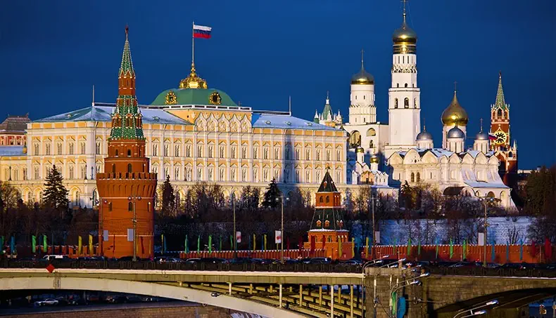 RUSSIE, KREMLIN, MOSCOU, PONT, DÔME