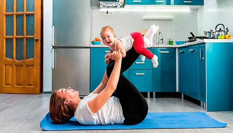 DEUR, MAT, WORK-OUT, KIND, MOEDER