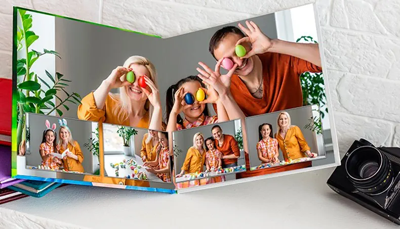 FOTOALBUM, FAMILIE, CAMERA, PASEN, HANDPALM