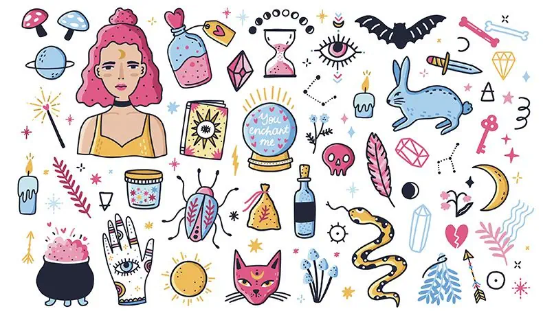 POTION, CONSTELLATION, COLÉOPTÈRE, SERPENT, FLÈCHE
