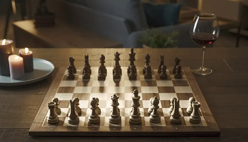 VERRE, ÉCHECS, ÉCHIQUIER, PION, TOUR