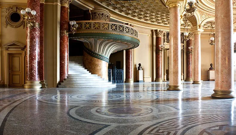 COLONNE, ESCALIER, CHAPITEAU, PORTE, CHANDELIER