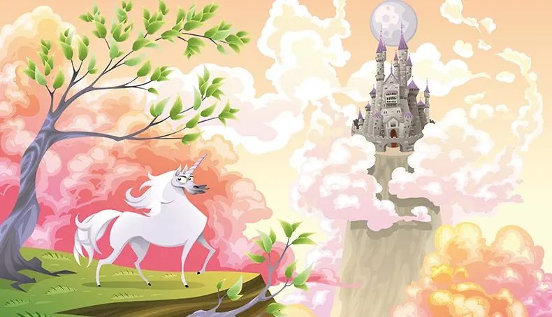 LICORNE, ROYAUME, CONTE, CHÂTEAU, LUNE
