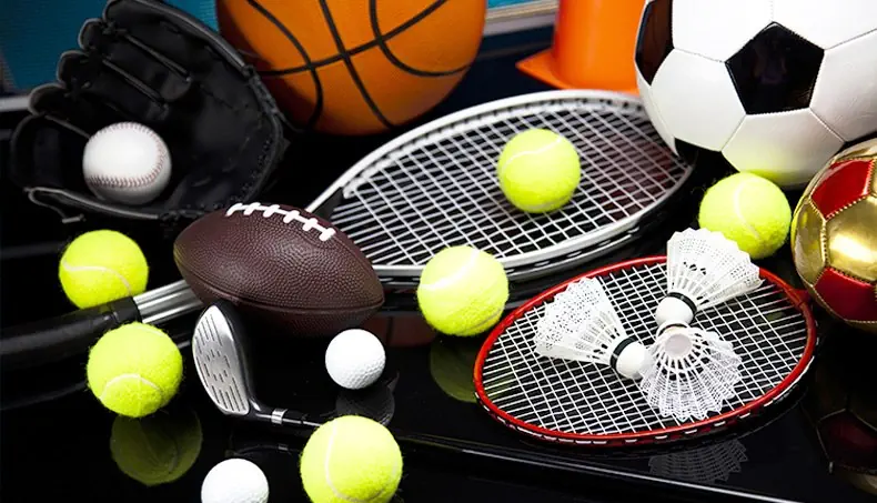 RAQUETTE, CLUB DE GOLF, GANT, BADMINTON, VOLANT