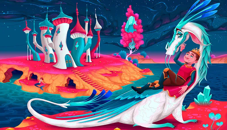 CONTE, DRAGON, PRINCE, CHÂTEAU, SIRÈNE